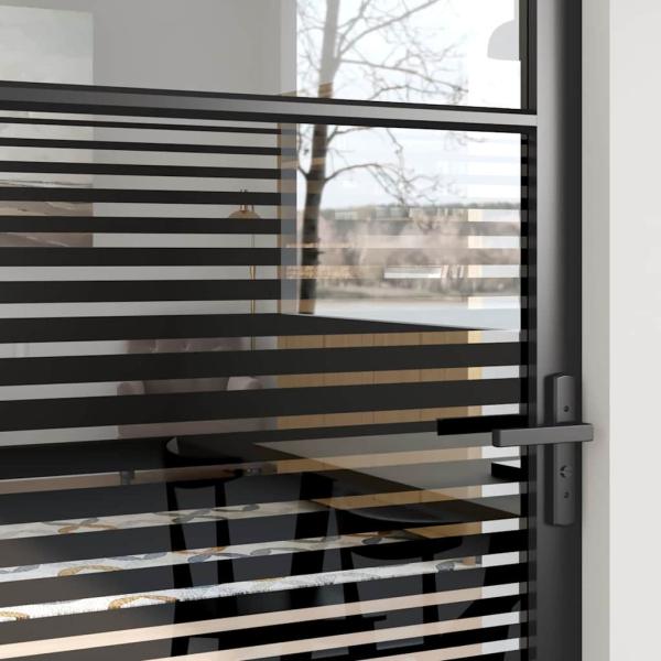 Innentür Schwarz 93 x 201.5 cm Gehärtetes Glas, Aluminium