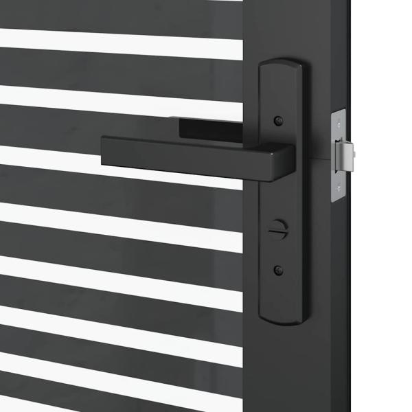 Innentür Schwarz 93 x 201.5 cm Gehärtetes Glas, Aluminium