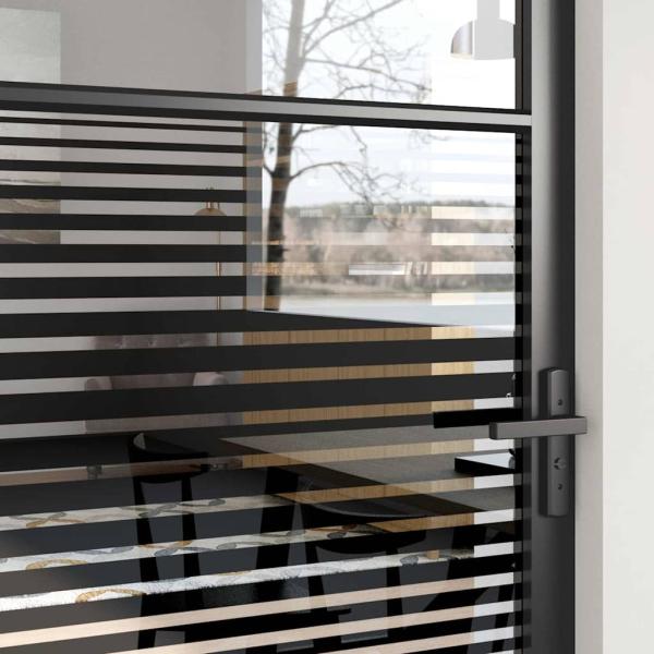 Innentür Schwarz 102.5 x 201.5 cm Gehärtetes Glas, Aluminium