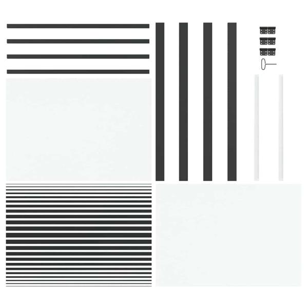 Innentür Schwarz 102.5 x 201.5 cm Gehärtetes Glas, Aluminium