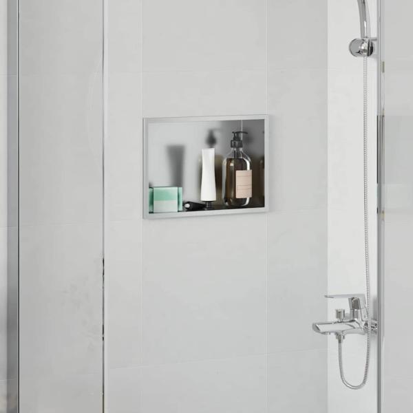 ARDEBO.de - Duschnische Silber 30 x 20 x 9.5 cm Edelstahl
