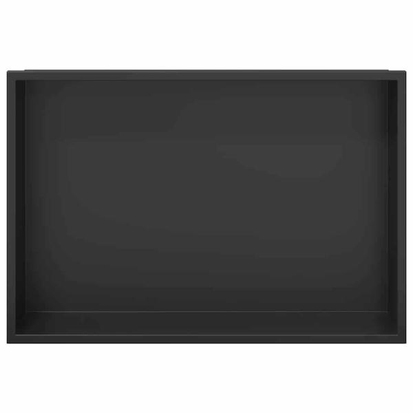 Duschnische Schwarz 45 x 30 x 9.5 cm Edelstahl