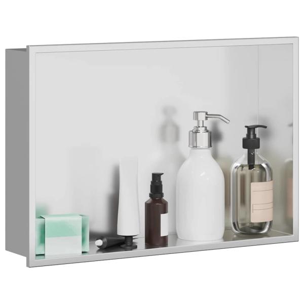 Duschnische Silber 45 x 30 x 9.5 cm Edelstahl
