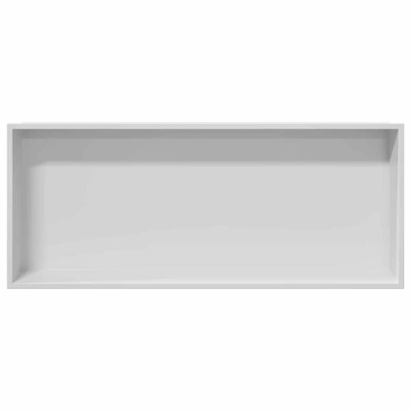 Duschnische Weiß 75 x 30 x 9.5 cm Edelstahl