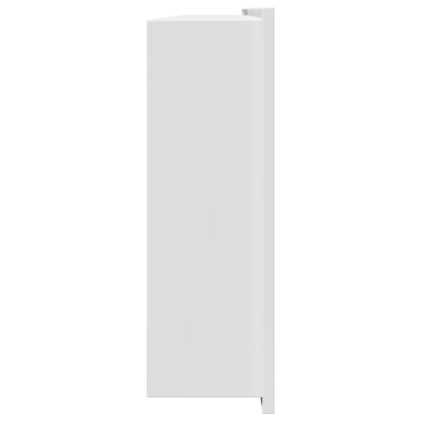 Duschnische Weiß 90 x 30 x 9.5 cm Edelstahl