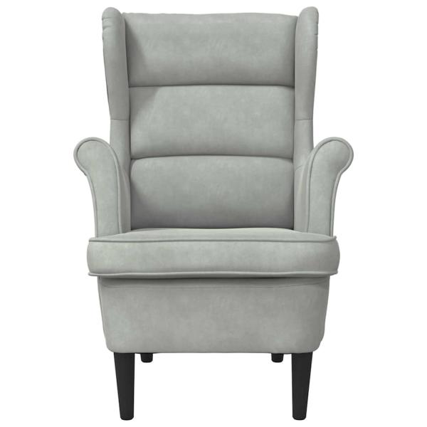 Sessel Hellgrau 71 x 92 x 91 cm Samt