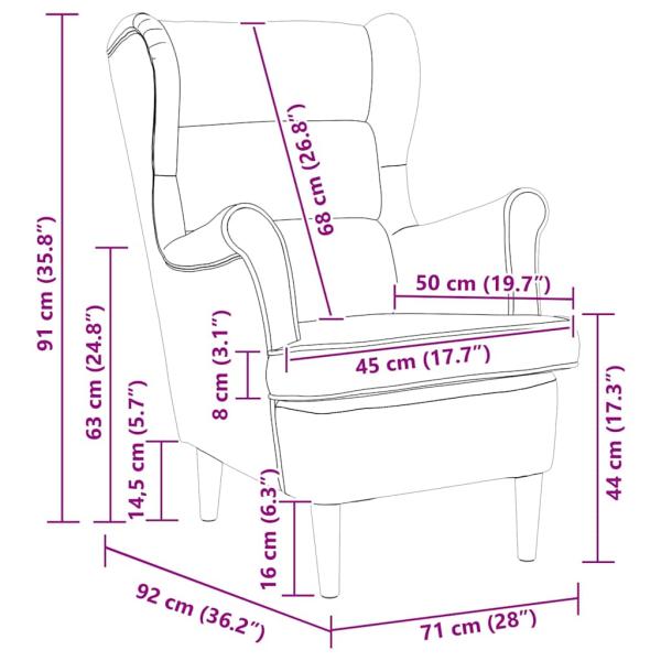 Sessel Hellgrau 71 x 92 x 91 cm Samt