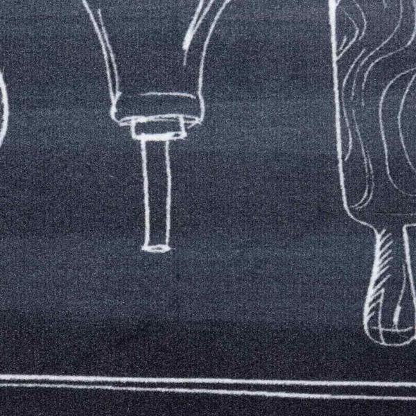 Küchenmatte Geometric Küchenbereich des Kochs 60 x 300 cm Samt