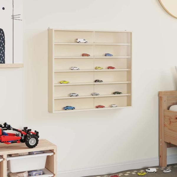 Holz-Sammelvitrine mit Regal Braun 60 x 8,5 x 54 cm Sperrholz