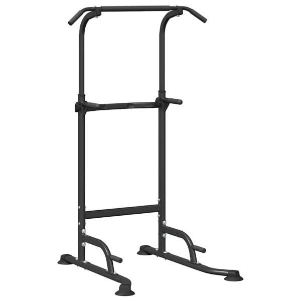 ARDEBO.de - Power Turm Dip Station Schwarz 95 x 102 x (160-210) cm