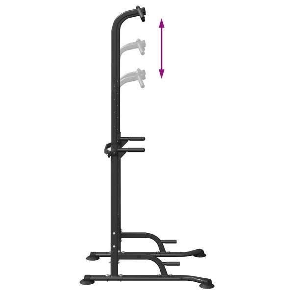 Power Turm Dip Station Schwarz 95 x 102 x (160-210) cm
