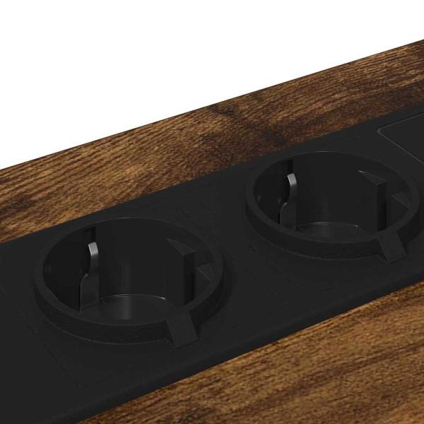 Nachttisch mit Ladestation Räuchereiche Holzwerkstoff