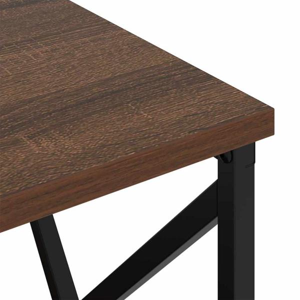 Nachttisch mit Ladestation Braune Eiche Holzwerkstoff