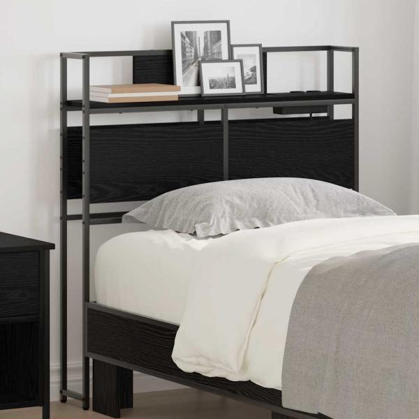 ARDEBO.de - Stauraum-Kopfteil Schwarze Eiche 75 cm Holzwerkstoff