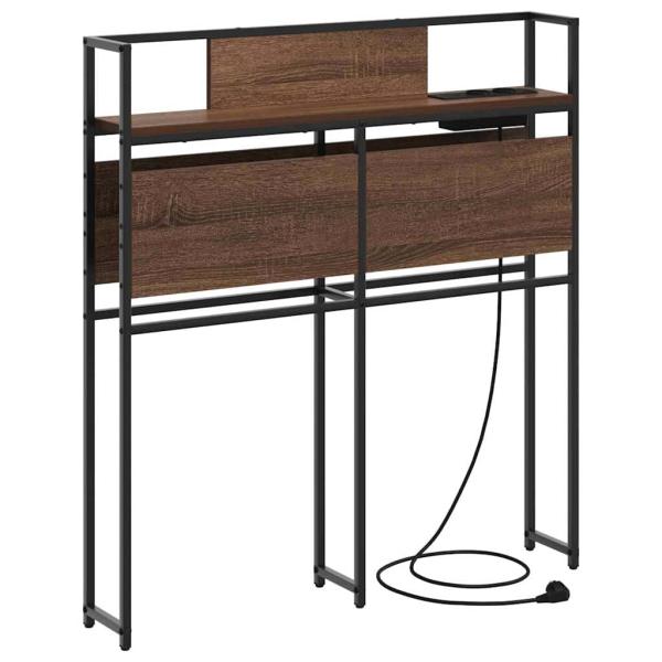 Stauraum-Kopfteil mit Kopfteil Braune Eiche 75 cm Holzwerkstoff