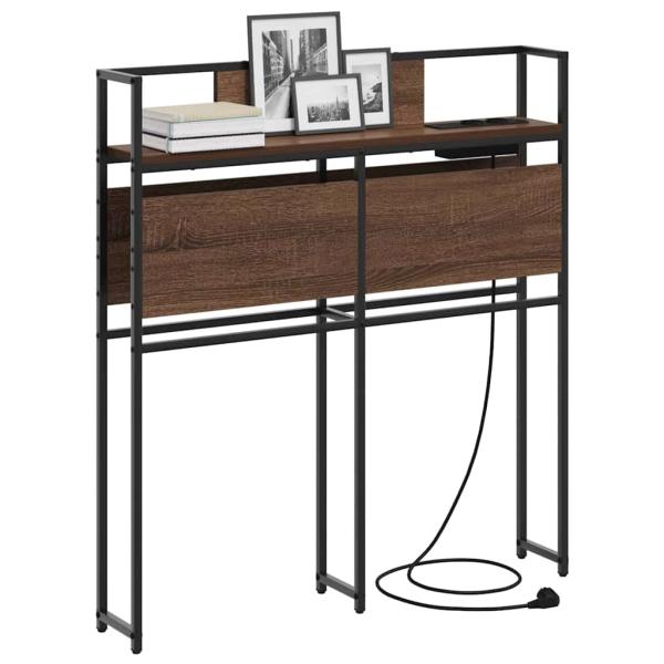 Stauraum-Kopfteil mit Kopfteil Braune Eiche 75 cm Holzwerkstoff