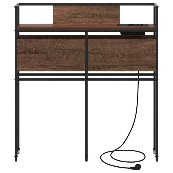 Stauraum-Kopfteil mit Kopfteil Braune Eiche 75 cm Holzwerkstoff