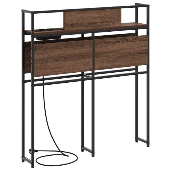 Stauraum-Kopfteil mit Kopfteil Braune Eiche 75 cm Holzwerkstoff
