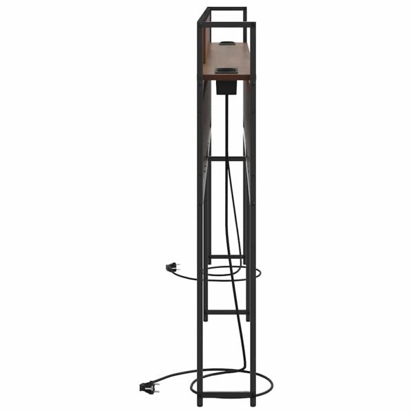 Stauraum-Kopfteil Braune Eiche 200 cm Holzwerkstoff