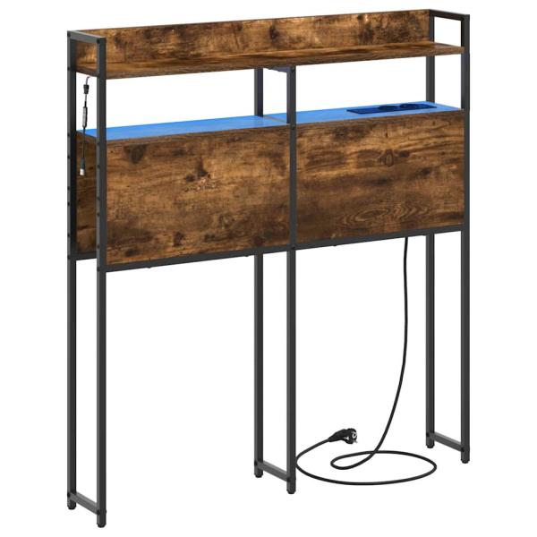 Stauraum-Kopfteil mit Regal Räuchereiche 75 cm Holzwerkstoff