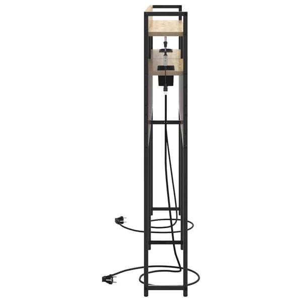 Stauraum-Kopfteil mit Regal Sonoma Eiche 140 cm Holzwerkstoff