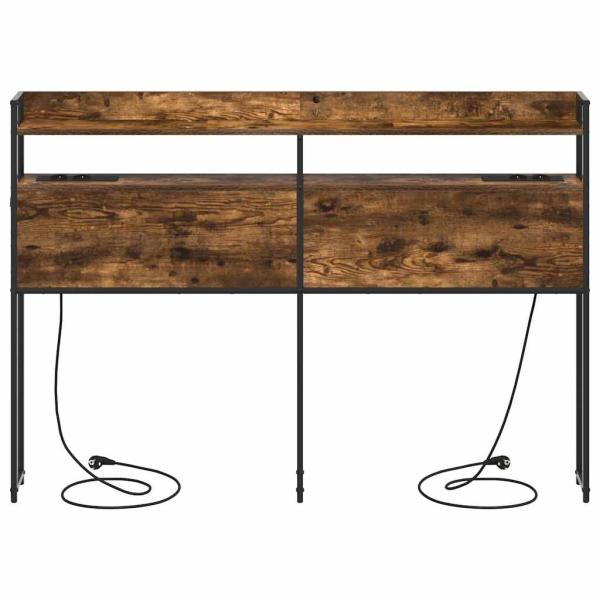 Stauraum-Kopfteil mit Regal Räuchereiche 140 cm Holzwerkstoff
