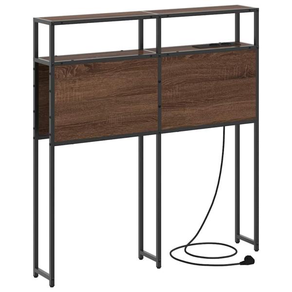 Stauraum-Kopfteil mit Kopfteil Braune Eiche 75 cm Holzwerkstoff