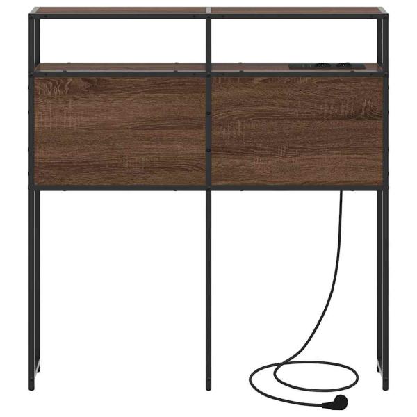Stauraum-Kopfteil mit Kopfteil Braune Eiche 75 cm Holzwerkstoff