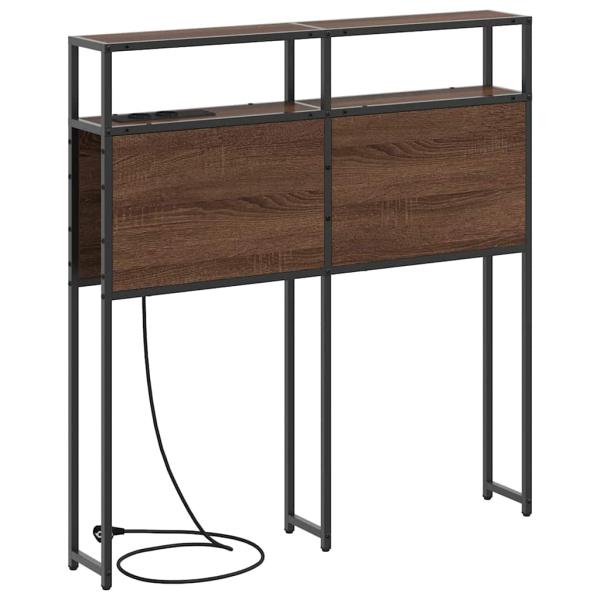 Stauraum-Kopfteil mit Kopfteil Braune Eiche 75 cm Holzwerkstoff