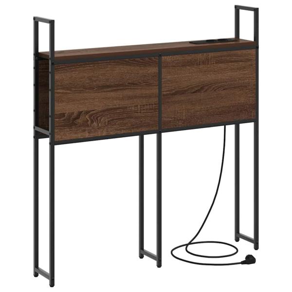 Stauraum-Kopfteil mit Kopfteil Braune Eiche 75 cm Holzwerkstoff