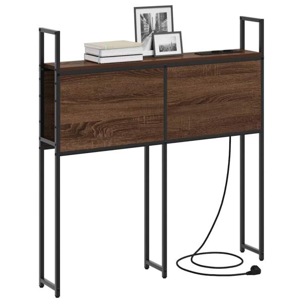 Stauraum-Kopfteil mit Kopfteil Braune Eiche 75 cm Holzwerkstoff