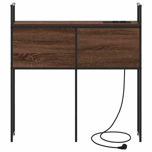 Stauraum-Kopfteil mit Kopfteil Braune Eiche 75 cm Holzwerkstoff