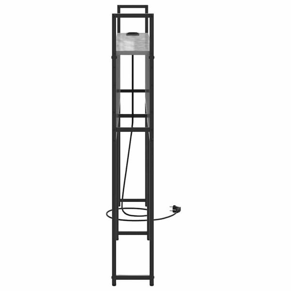 Stauraum-Kopfteil mit Kopfteil Grau Sonoma 120 cm Holzwerkstoff