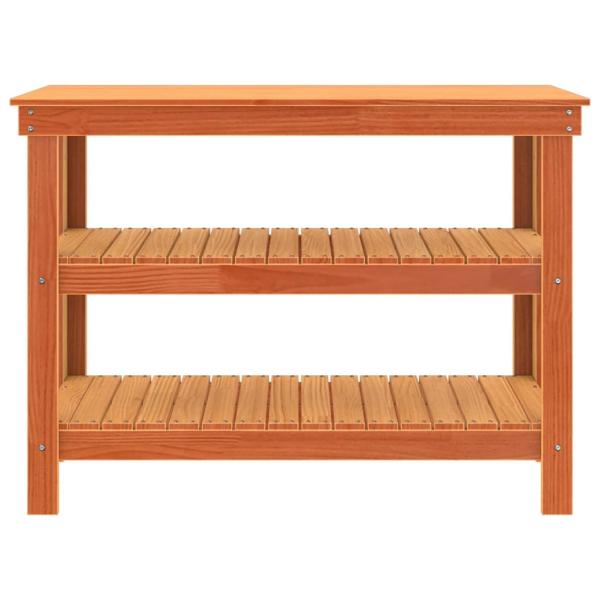 Werkbank Wachsbraun 110.5 x 50 x 80 cm Massivholz Kiefer