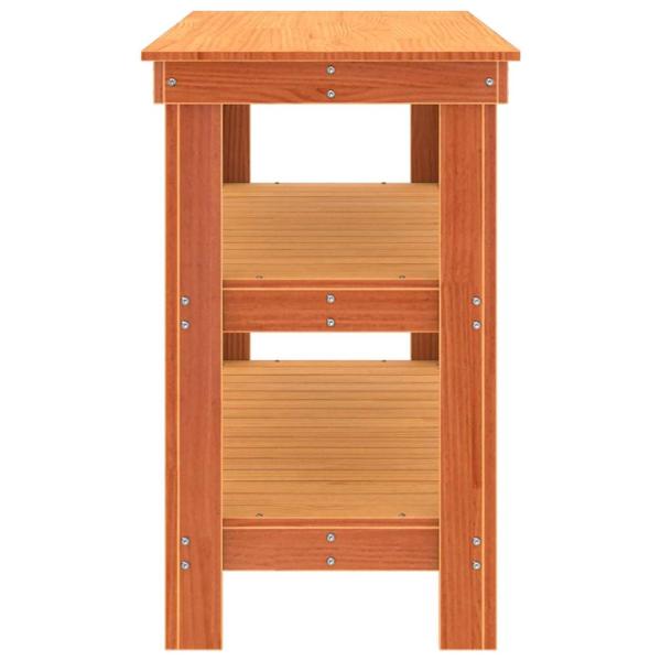 Werkbank Wachsbraun 110.5 x 50 x 80 cm Massivholz Kiefer