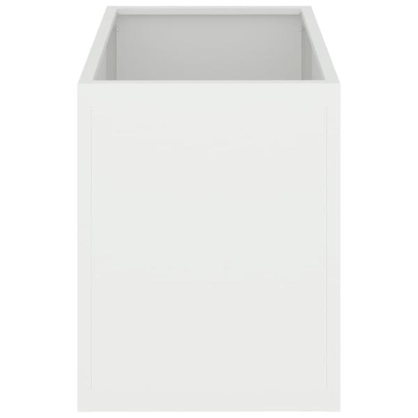 Gartenblumentopf Weiß 50 x 32 x 40 cm Kaltgewalzter Stahl