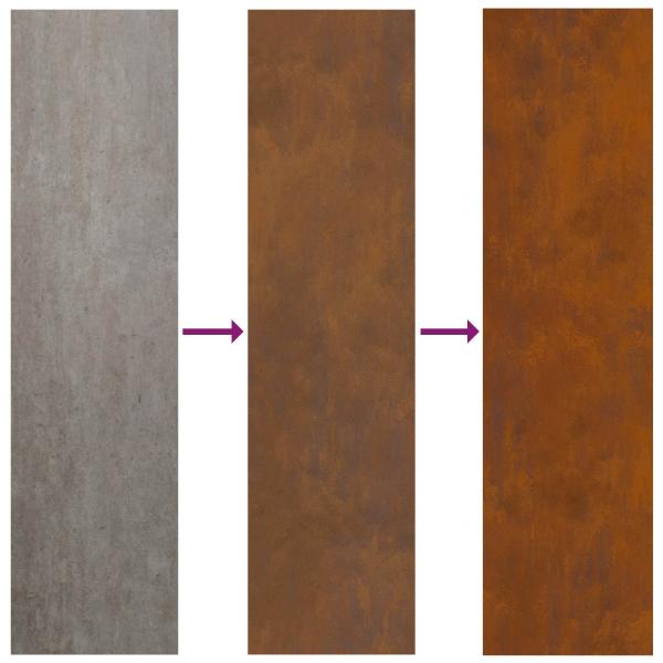 Blumentopf mit dekorativem Paneel Rostig 32 x 140 cm