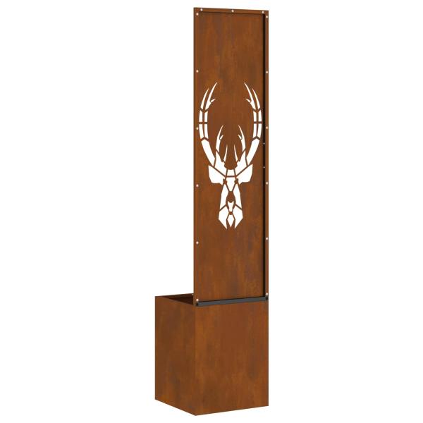 Blumentopf mit dekorativem Paneel Rostig 32 x 140 cm