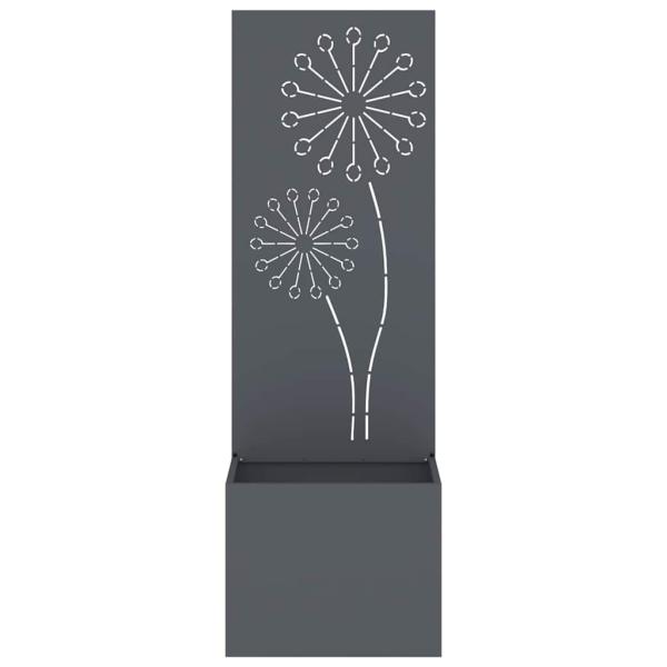 Blumentopf mit dekorativem Paneel Anthrazit 50 x 140 cm