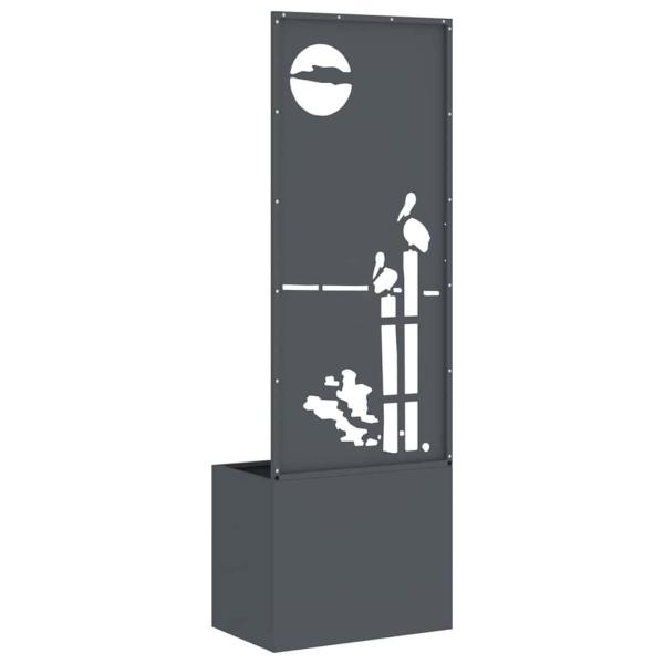 Blumentopf mit dekorativem Paneel Anthrazit 50 x 140 cm
