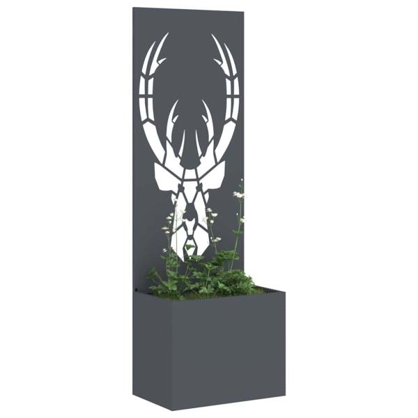 Blumentopf mit dekorativem Paneel Anthrazit 50 x 140 cm