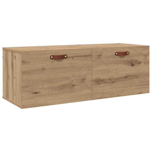 Wandschrank Eiche handwerklich 100 x 36.5 x 35 cm Holzwerkstoff
