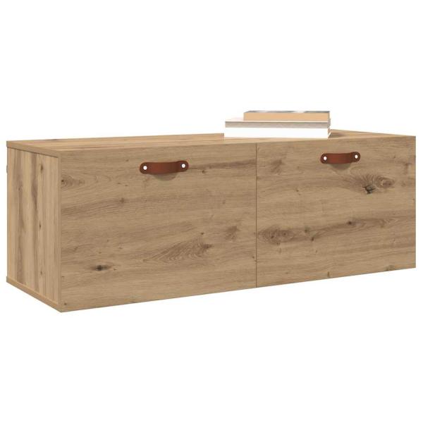 Wandschrank Eiche handwerklich 100 x 36.5 x 35 cm Holzwerkstoff