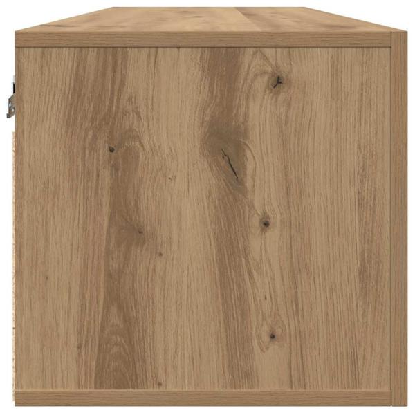 Wandschrank Eiche handwerklich 100 x 36.5 x 35 cm Holzwerkstoff