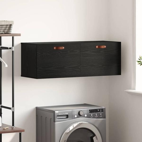 ARDEBO.de - Wandschrank Schwarze Eiche 100 x 36.5 x 35 cm Holzwerkstoff