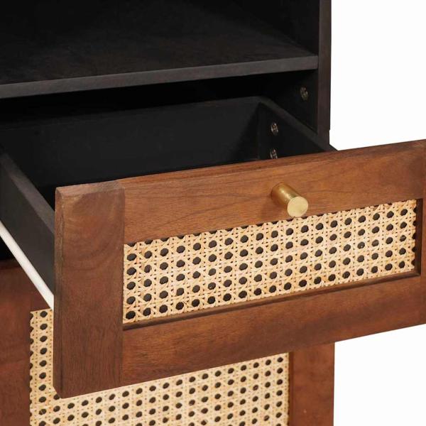 Badezimmermöbel mit Tür 3 pcs 38 x 33 x 160 cm Massives Mango-Holz