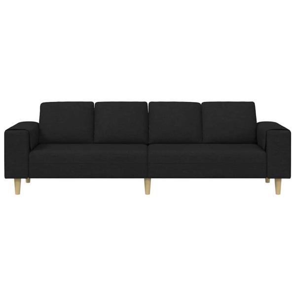 Sofa Set Schwarz Stoff