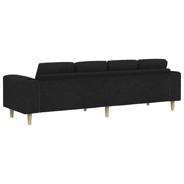 Sofa Set Schwarz Stoff