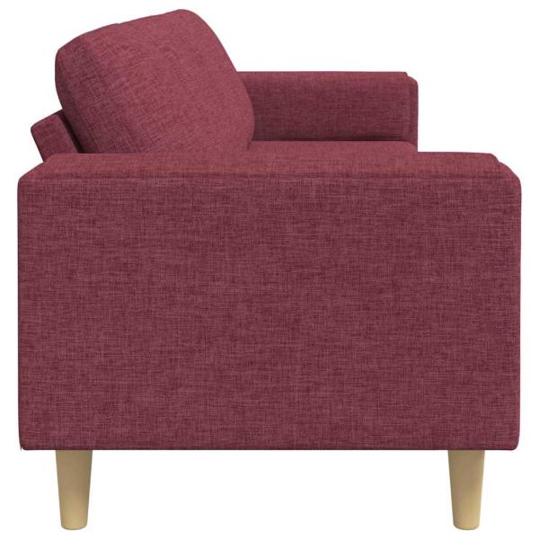 Sofa Set Weinrot Stoff