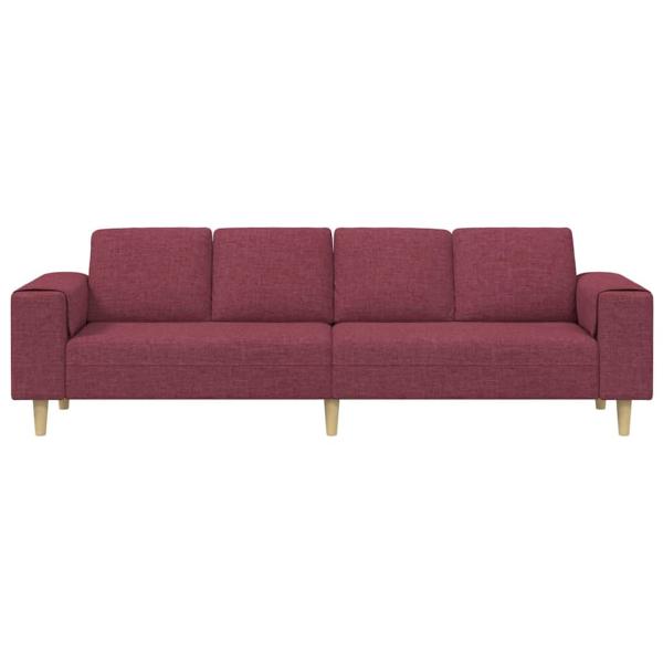 Sofa Set Weinrot Stoff